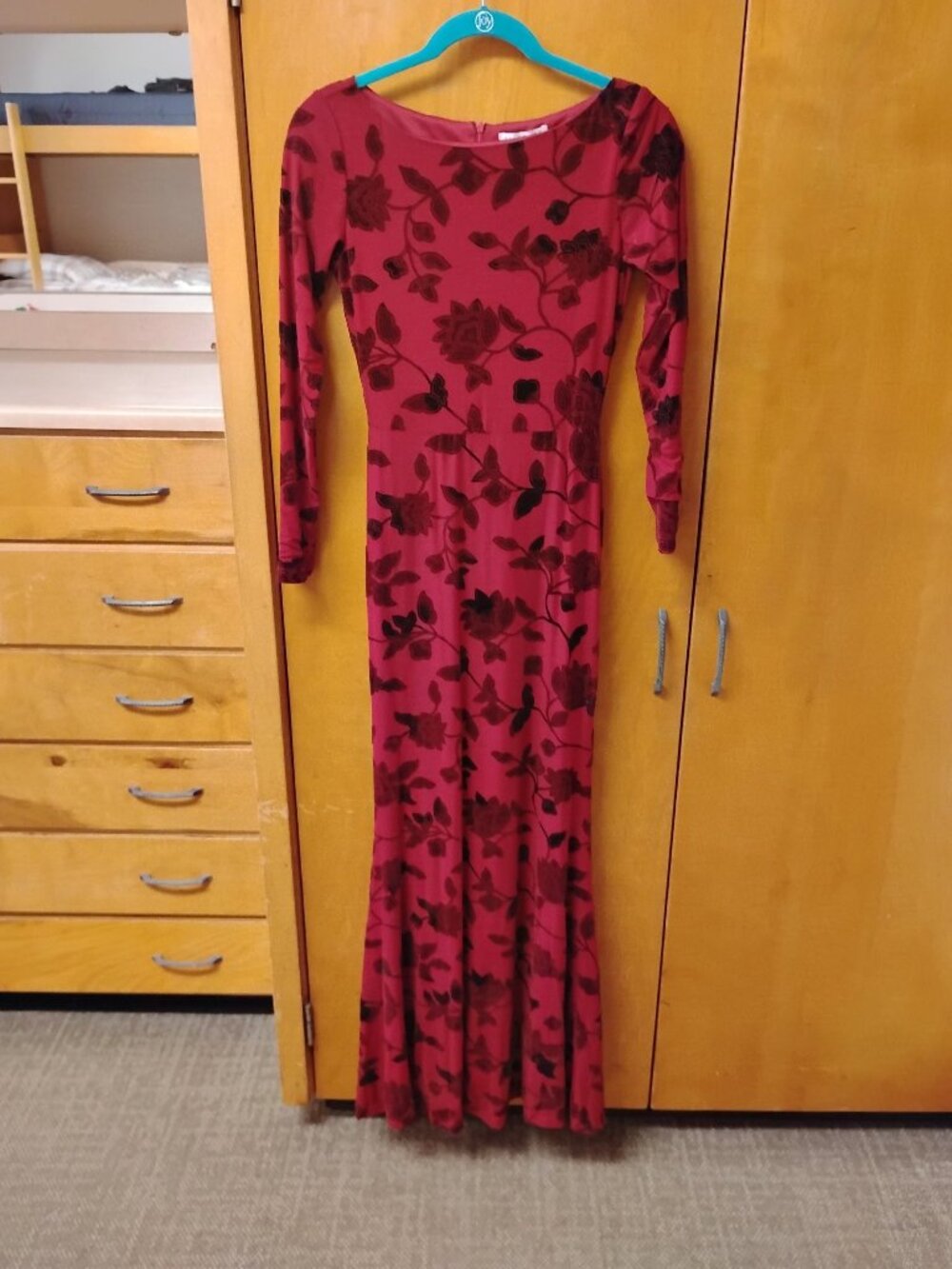 NWT Ivy City Co Formal Velvet Burnout Floral Dress